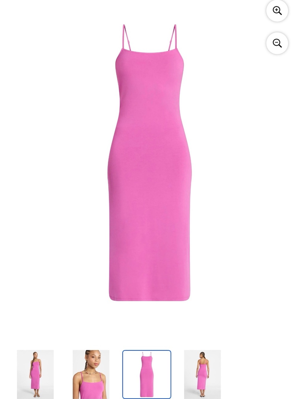 George Hot Pink Spaghetti-Strap Midi Dress